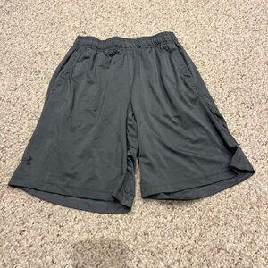 Under Armour Loose Fit Athletic Shorts Sz M Gray Basketball Gym Workout
